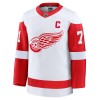 Miesten NHL Detroit Red Wings Pelipaita Fanatics Premium Dylan Larkin Vieras 2024-25 Valkoinen